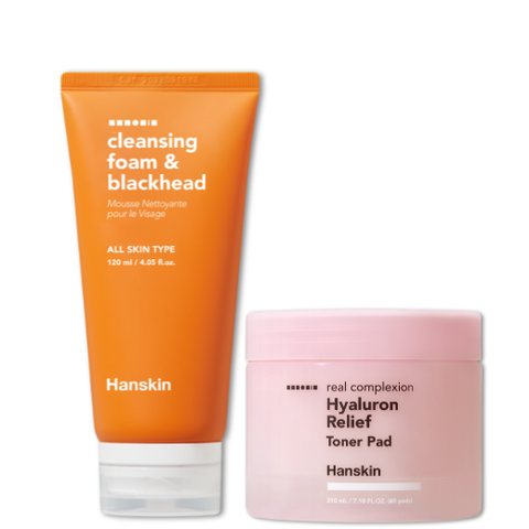 Combo Sữa Rửa Mặt Hanskin 120ml & Toner pad cấp ẩm làm dịu da Hanskin 210ml
