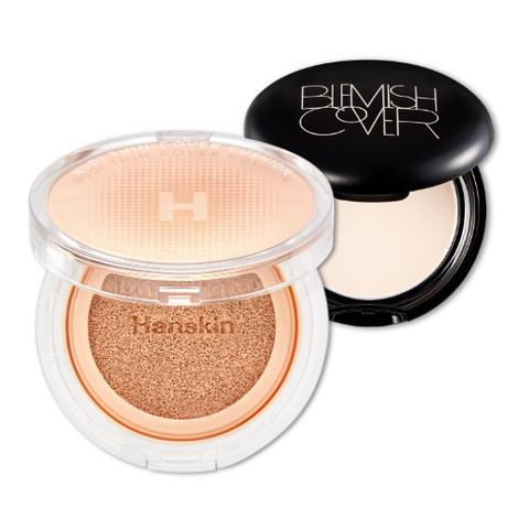 Combo Phấn Nước Trang Điểm Hanskin Nudi Thin Cover Cushion & Phấn Che Khuyết Điểm Hanskin Blemish Cover