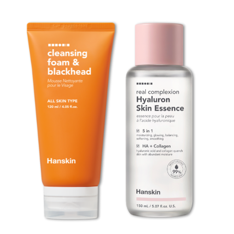 Combo Sữa rửa mặt Hanskin 120ml & Tinh Chất Dưỡng Da Hanskin 300ml
