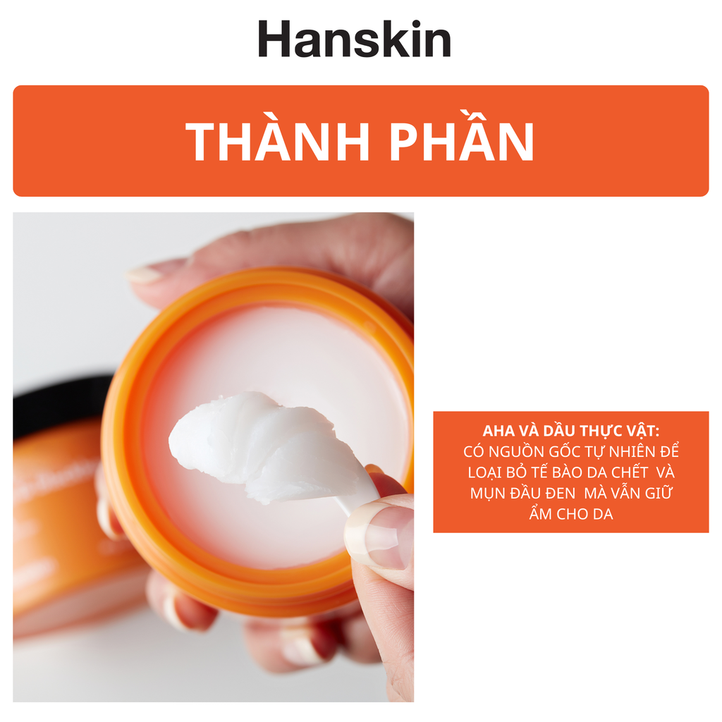 Sáp Tẩy Trang Dành Cho Da Khô HANSKIN PORE CLEANSING BALM AHA 80g