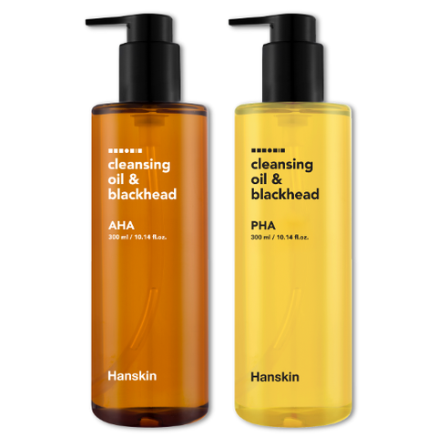 Combo 2 Dầu Tẩy Trang Sạch Sâu Ẩm Mịn Hanskin AHA BHA PHA 300ml