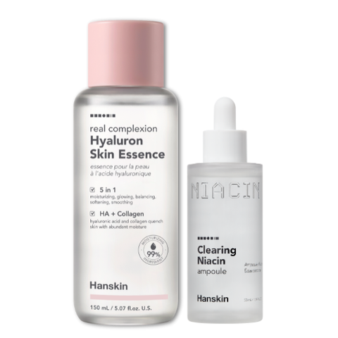 Combo Nước Hoa Hồng Hanskin 300ml & Tinh Chất Dưỡng Sáng Da Hanskin Clearing Niacin Ampoule 50ml