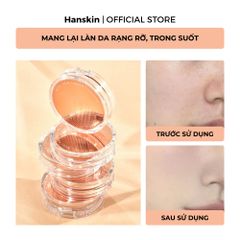 Combo Toner Pad Cấp Ẩm Làm Dịu Da Hanskin & Phấn Nước Trang Điểm Hanskin Nudi-Thin Cover Cushion N01 Pure Cream