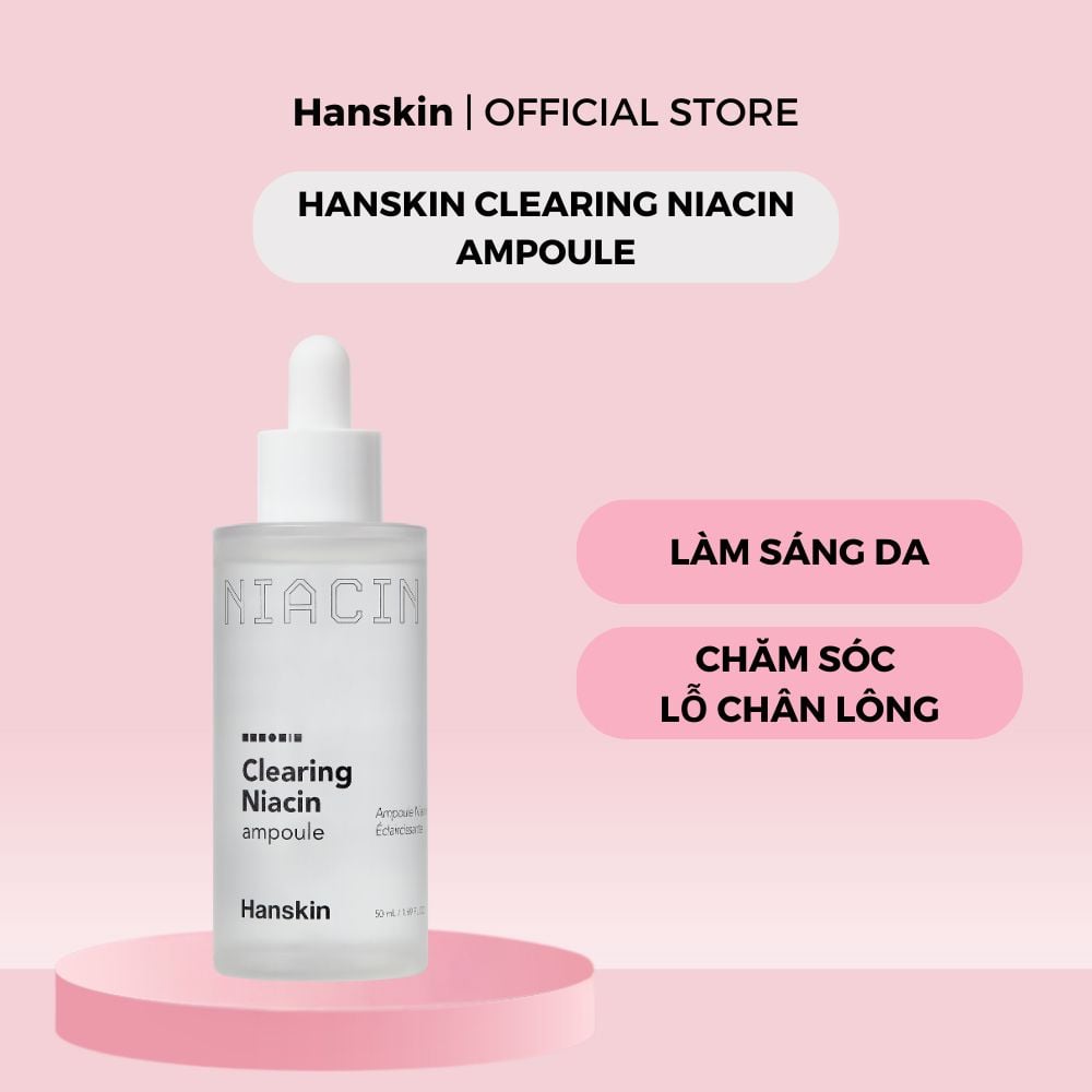 Combo Nước Hoa Hồng Hanskin 300ml & Tinh Chất Dưỡng Sáng Da Hanskin Clearing Niacin Ampoule 50ml