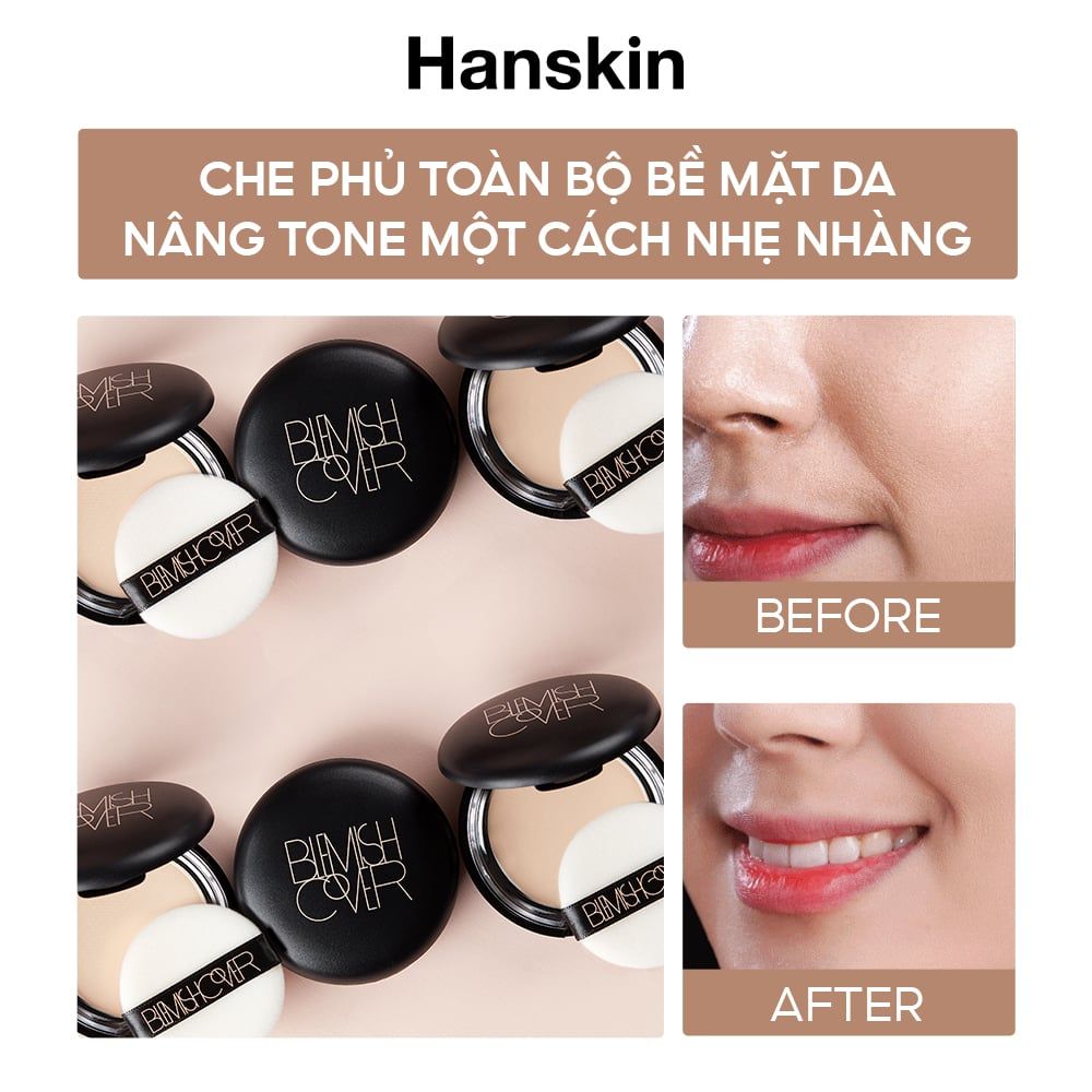 Combo Phấn Nước Trang Điểm Hanskin Nudi Thin Cover Cushion & Phấn Che Khuyết Điểm Hanskin Blemish Cover