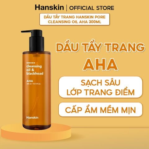 Combo 2 Dầu Tẩy Trang Sạch Sâu Ẩm Mịn Hanskin AHA BHA PHA 300ml