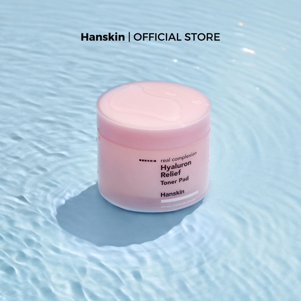 Toner pad cấp ẩm làm dịu da Hanskin Real Complexion Hyaluron Relief Toner Pad 60 Miếng/210ml