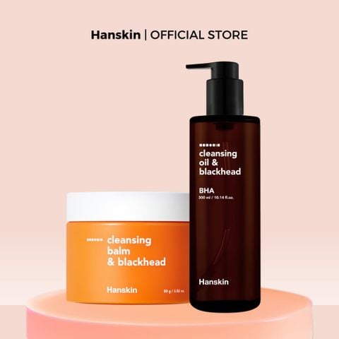 Combo Dầu Tẩy Trang Hanskin AHA/BHA/PHA 300ml & Sáp Tẩy Trang Hanskin Pore Cleansing Balm AHA 80g
