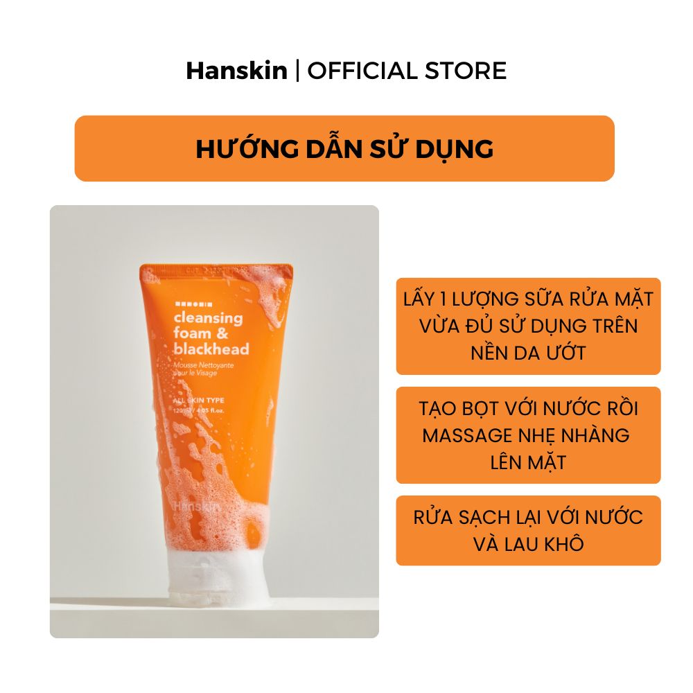 Combo Sữa Rửa Mặt Hanskin 120ml & Toner pad cấp ẩm làm dịu da Hanskin 210ml