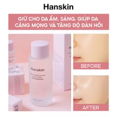 Combo Nước Hoa Hồng Hanskin 300ml & Phấn Nước Trang Điểm Hanskin Nudi-Thin Cover Cushion N01 Pure Cream