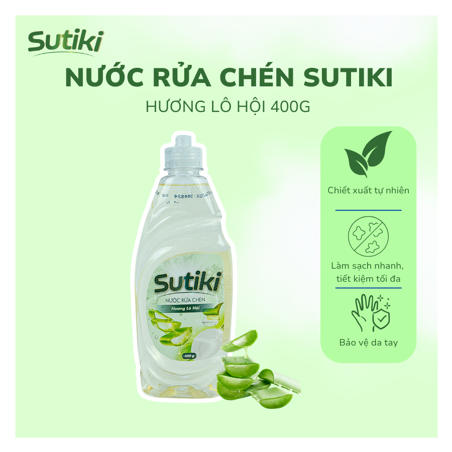 Nước Rửa Chén Sutiki Hương Lô Hội