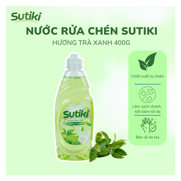 Nước Rửa Chén SUTIKI Hương Trà Xanh