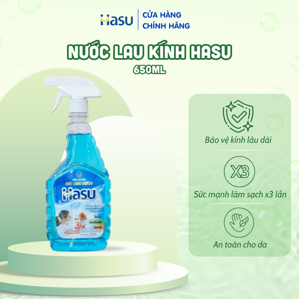 Nước Lau Kính Hasu 650ml