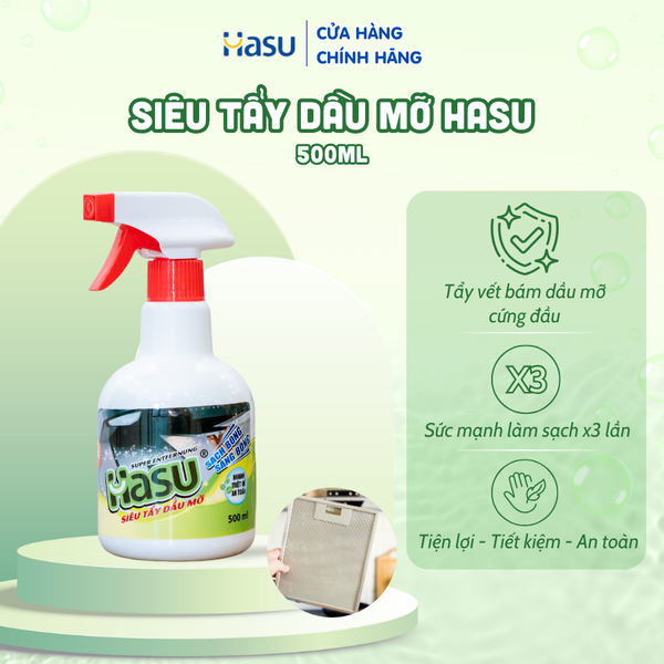 Siêu Tẩy Dầu Mỡ Hasu 500ml