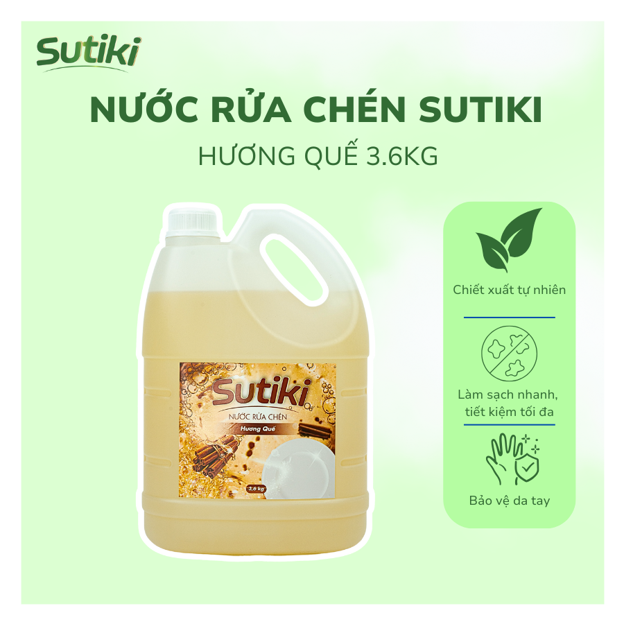 Nước Rửa Chén SUTIKI Hương Quế