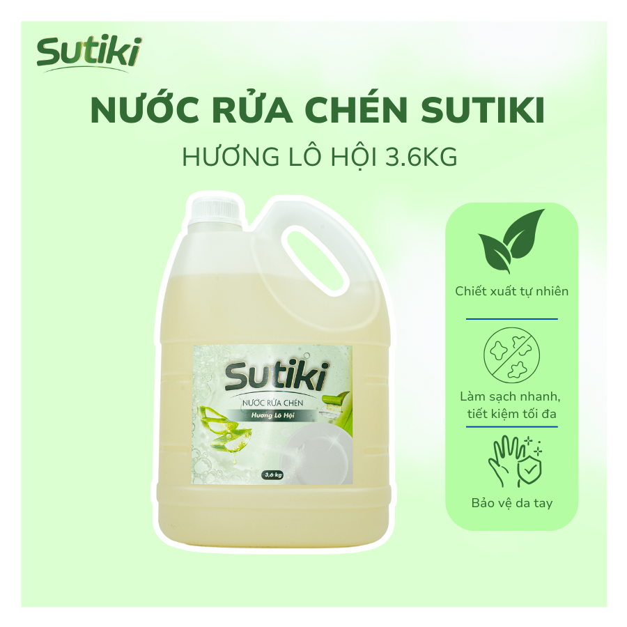 Nước Rửa Chén Sutiki Hương Lô Hội