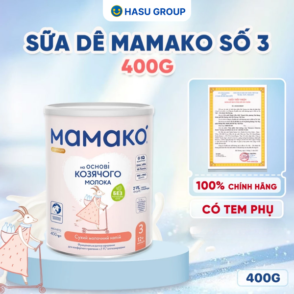 Sữa Dê Công Thức MAMAKO Premium Nga Số 3 – 400g (Dành Cho Bé Trên 12 Tháng Tuổi)