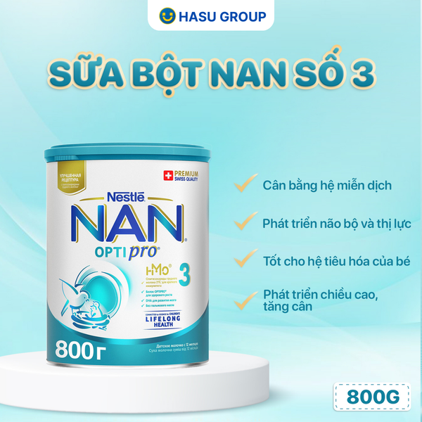 Sữa Bột Nan Nga Số 3 – 800g (Dành Cho Bé Từ 12 – 18 Tháng Tuổi)