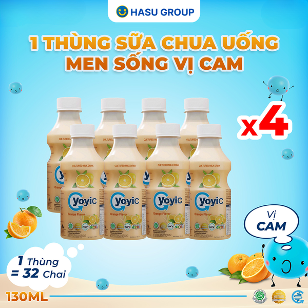 Sữa Chua Uống Lên Men Tự Nhiên YoyiC vị Cam