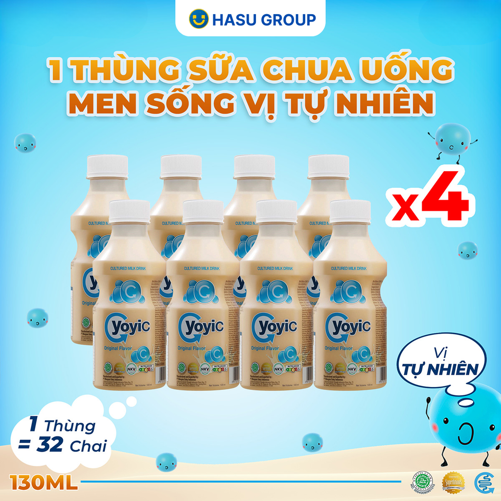 Sữa Chua Uống Lên Men Tự Nhiên YoyiC vị Tự Nhiên