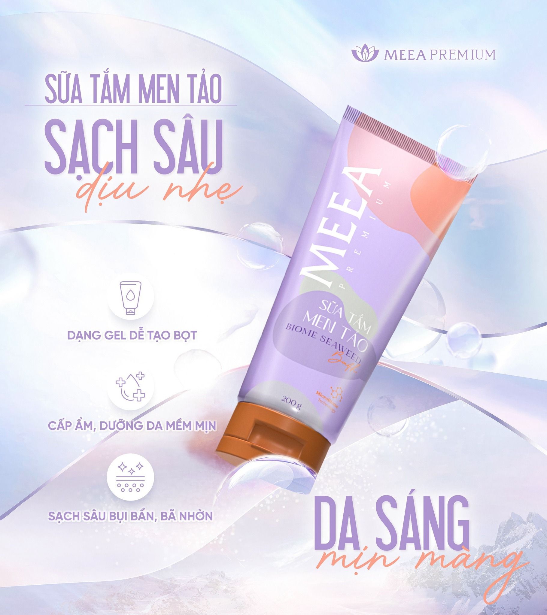 [MEEA PREMIUM] SỮA TẮM MEN TẢO 200G – MEEA ORIGIN