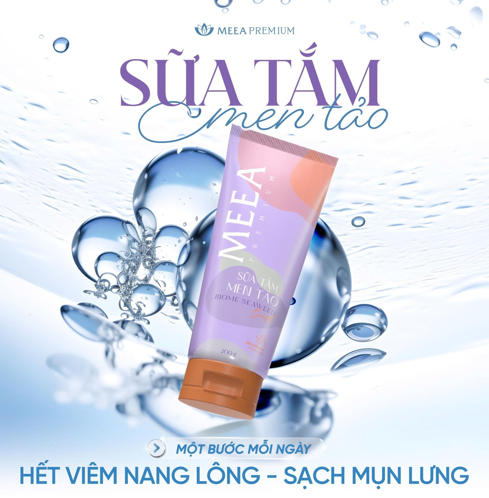 [MEEA PREMIUM] SỮA TẮM MEN TẢO 200G – MEEA ORIGIN