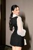 Set áo tơ tay dài phối chân váy tweed