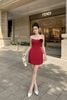 Đầm cup ngực siết eo đính hoa