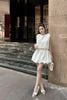 Đầm babydoll dây rút xoè