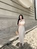 Đầm bẹt vai ôm body ren thun hoạ tiết