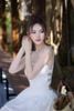 Đầm Xô Thêu Hai Dây Mocking Eo Thun