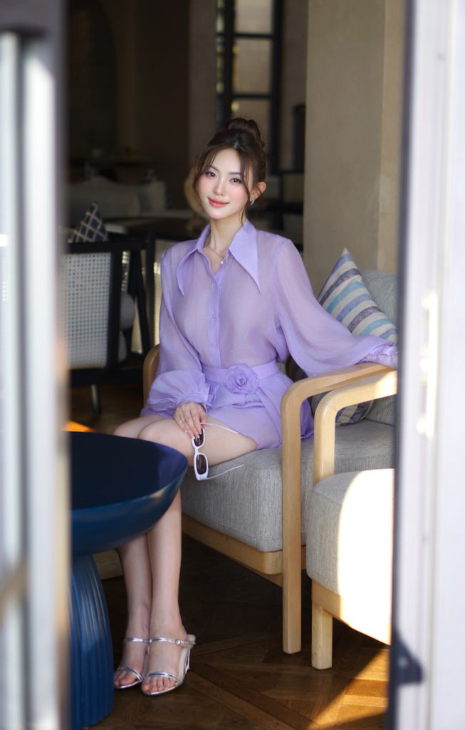 Set áo sơ mi phối quần