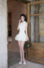 Đầm bí mocking thun cổ sơ mi