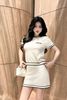 Set áo phối chân váy dệt kim