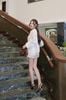 Set áo ren hoa 3D tay dài phối quần short