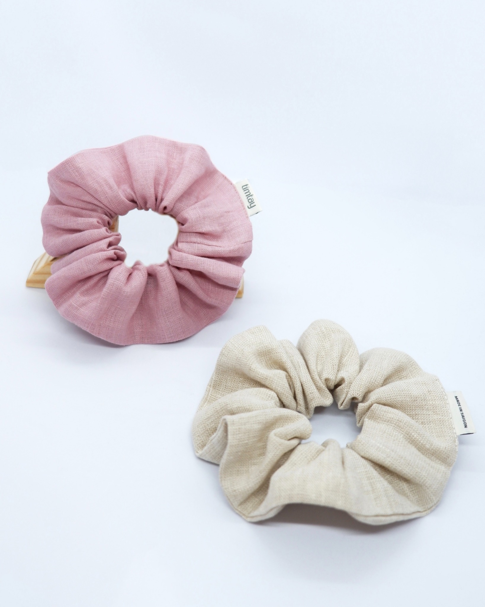  Cột tóc Linen tái chế 