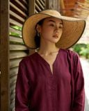  Đầm Linen Khoai Tím 