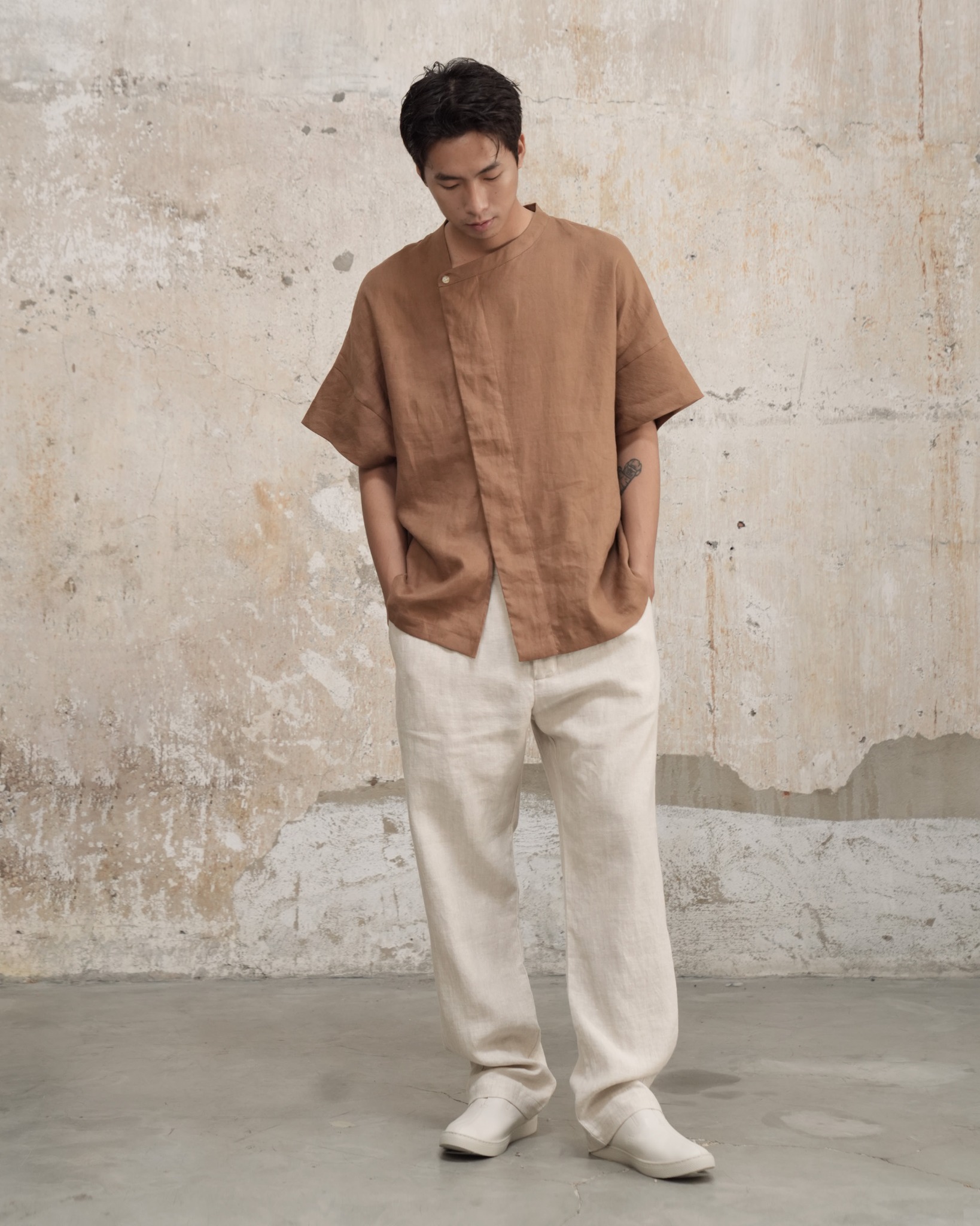  Lương - Short Sleeves Linen Shirt 