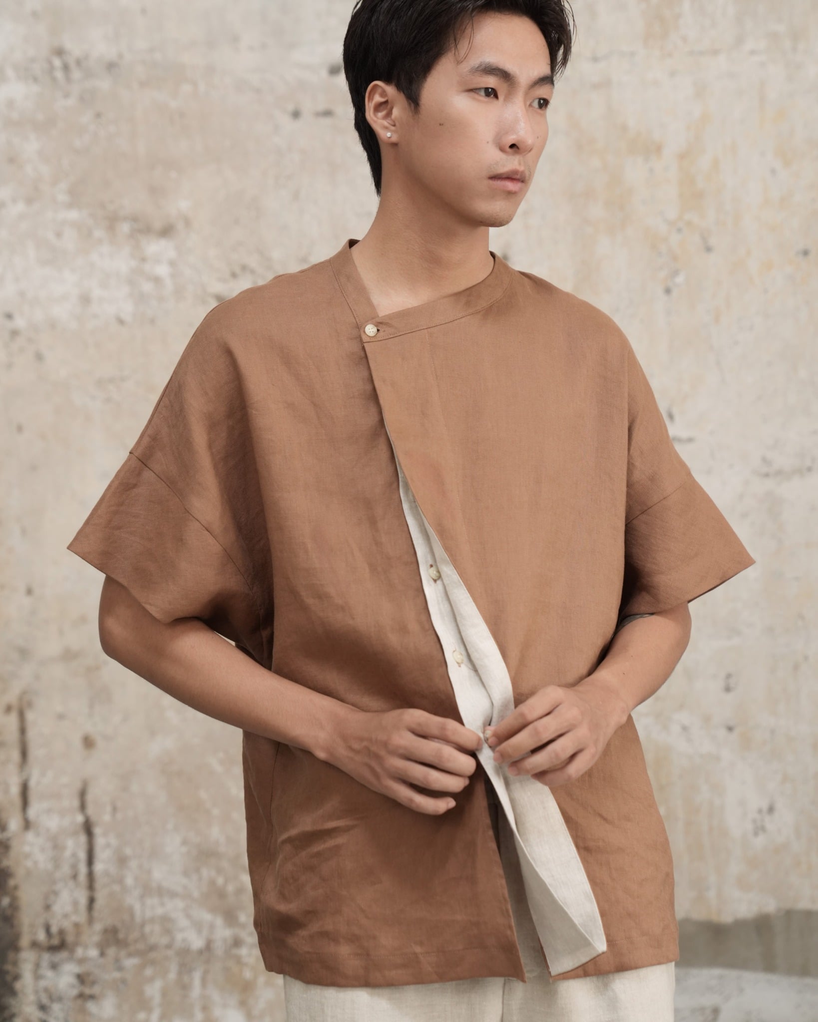  Lương - Short Sleeves Linen Shirt 