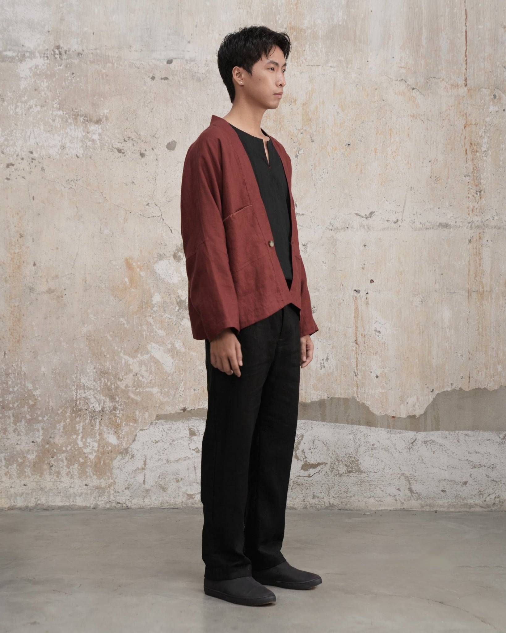  Lương - Hand Embroidery Linen Kimono 