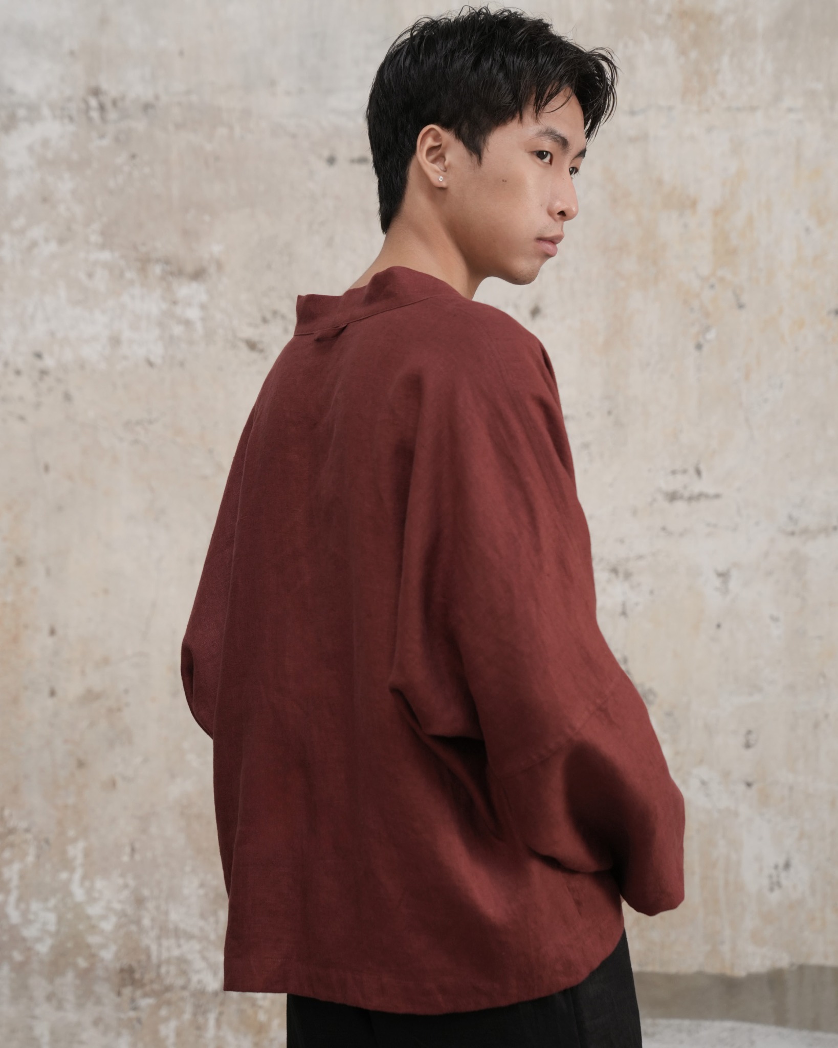 Lương - Hand Embroidery Linen Kimono main image 1