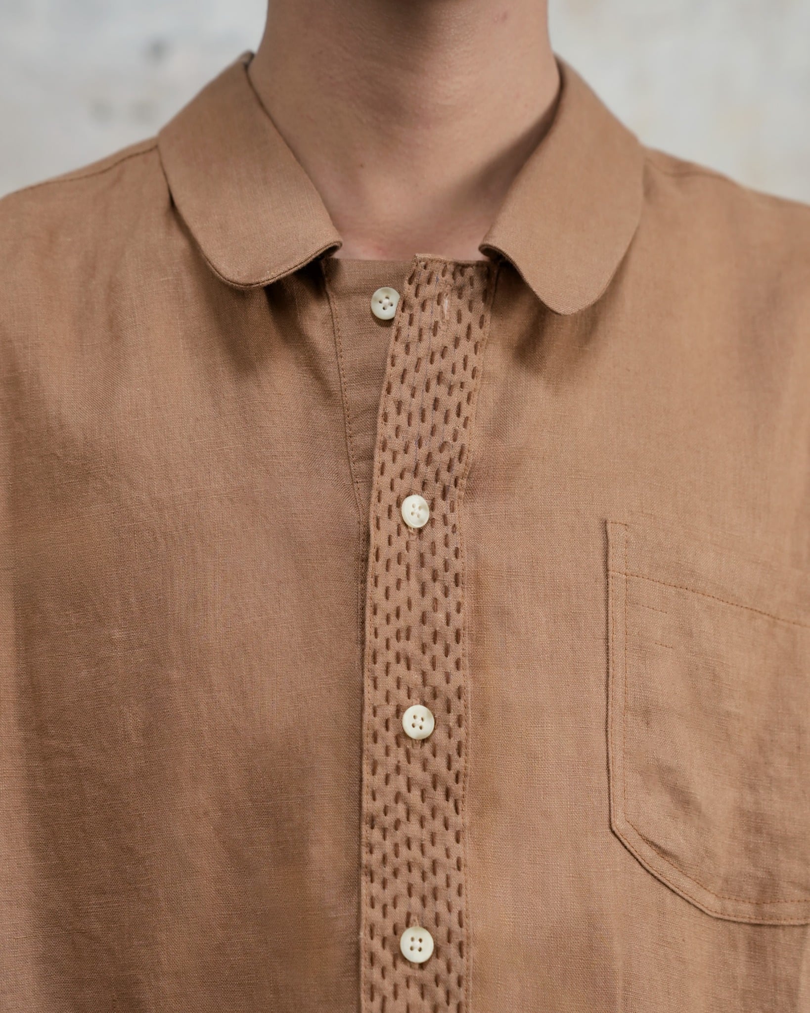  An - Hand Embroidery Polo Linen 