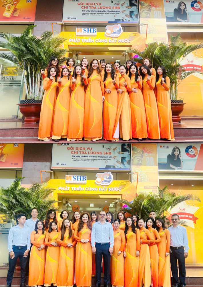  Đồng Phục Áo Dài Ngân Hàng SHB 