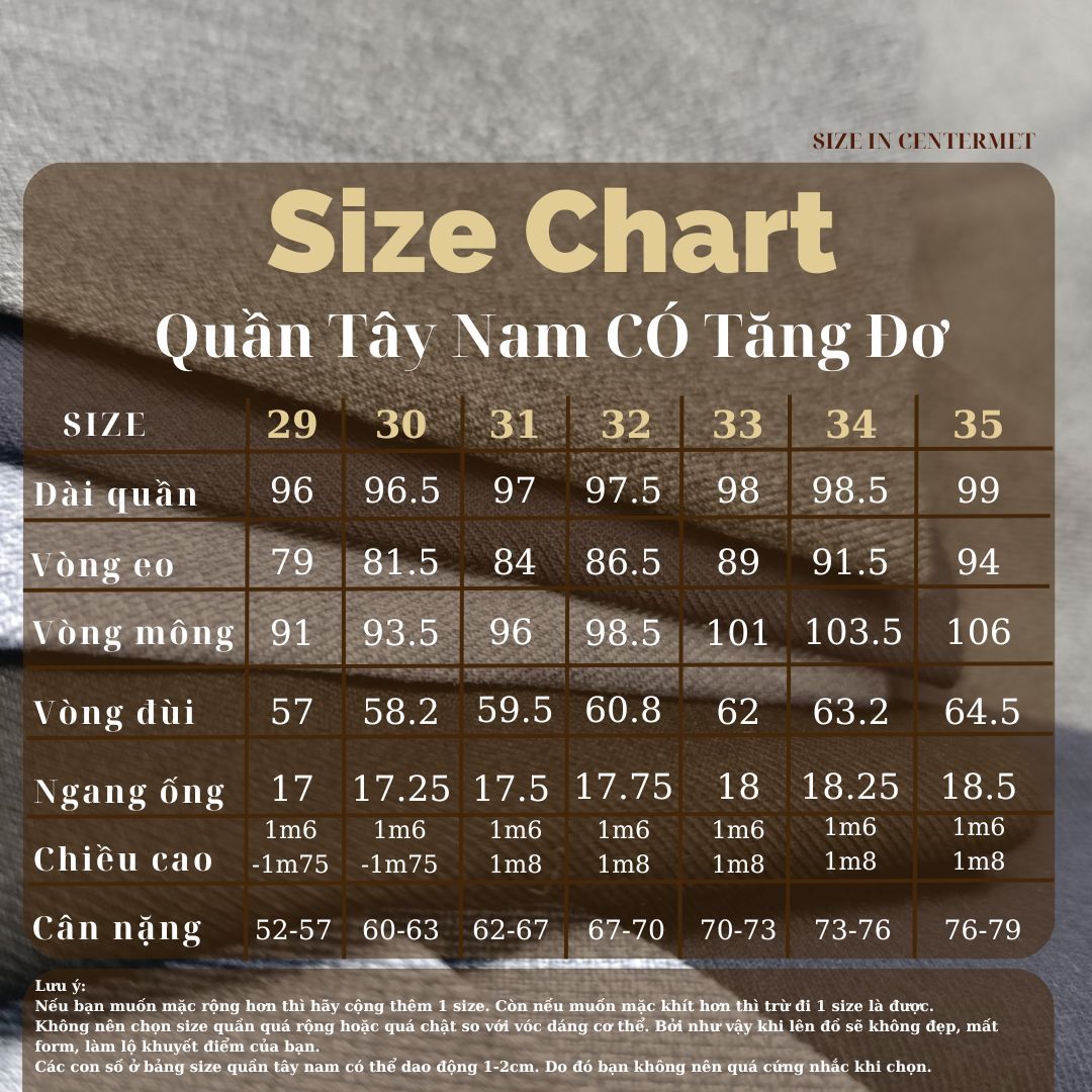  Quần Tây Đen Có Tăng Đơ 