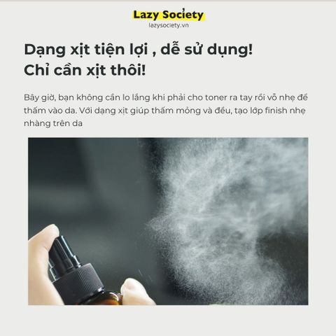 Toner dạng xịt giảm kích ứng da Lazy Society Cica After - Shave Toner Spray 120ml