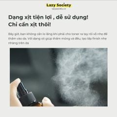 Toner dạng xịt giảm kích ứng da Lazy Society Cica After - Shave Toner Spray 120ml