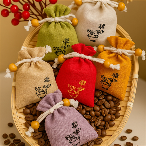 Túi Hạt Cà Phê 100% Arabica chất lượng - Túi Thơm Cam Quế Rosemary | Đặc sản Đà Lạt