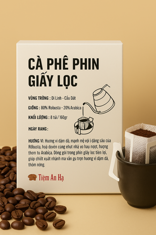 Cà Phê Phin Giấy Lọc - Nguyên chất Rang mộc | Đặc sản Đà Lạt