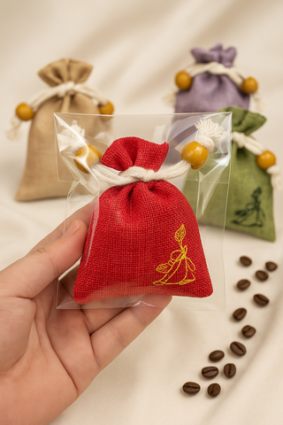 Túi Hạt Cà Phê 100% Arabica chất lượng - Túi Thơm Cam Quế Rosemary | Đặc sản Đà Lạt