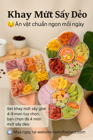 Set Khay Mứt Trái Cây Sấy Dẻo | Đặc sản Đà Lạt